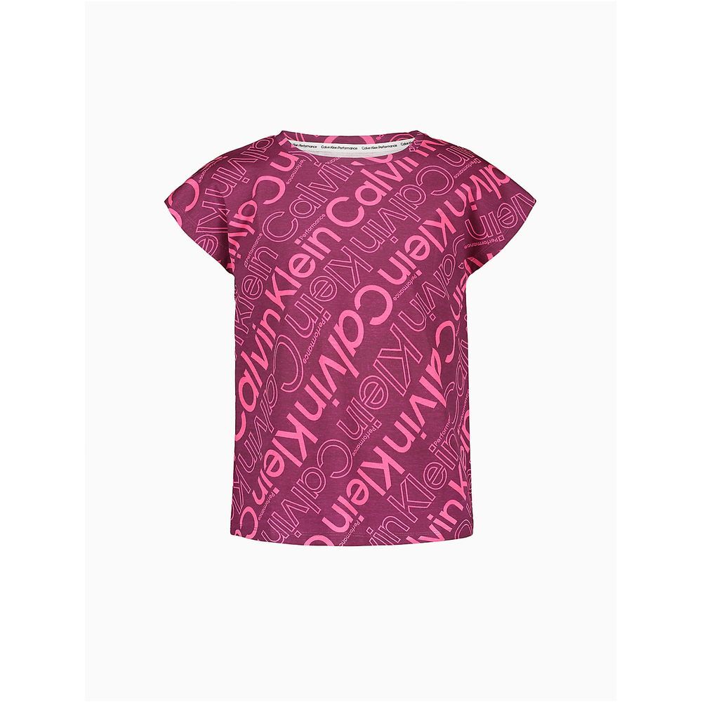 Calvin Klein Girls Purple and Pink‎ Logo Shirt Size L (12/14)